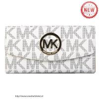 michael kors logo signature groot wit portefeuilles Online Tas Kopen roxm7391